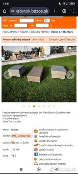 Predám záhradný nábytok ratanovy - 3