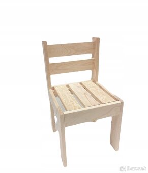 Detský stôl a stolička z masívu - 3