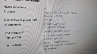 Predam funkcny HP laptop 8GBRAM/SSD na opravu/nahradne diely - 3