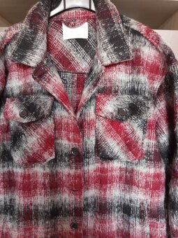 Dámsky kabát bordová - 3