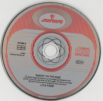 CD Lita Ford – Dancin' On The Edge 1984 - 3