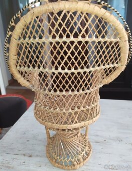 Prútené kreslo pre bábiky - 3