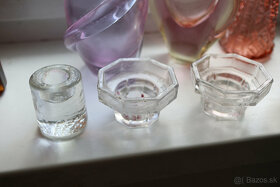 Hutné sklo - vázy, dózy, popolníky, poháre - 3