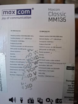 Mobilný telefón  maxcom mm135 - 3