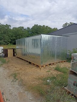 Plechová garáž 3x5m, stavebná búda - 3