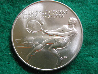 Strieborná 500 Kčs 1993 Tenis - TOP stav - 3