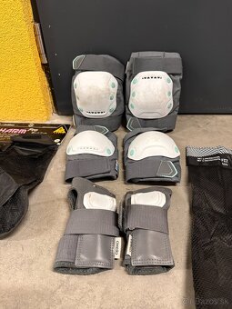 Detské kolieskové a Ľadové korčule + kompletný SET chráničov - 3