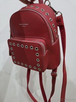 🎒 Mini batoh David Jones Paris – červený - 3