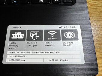 ACER Aspire 3 15 A315-51-34Y6 - 3