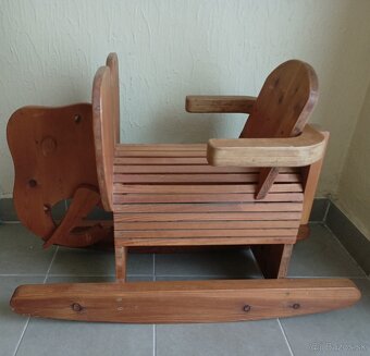 dreveny hojdaci slonik / slon s operadlom - 3