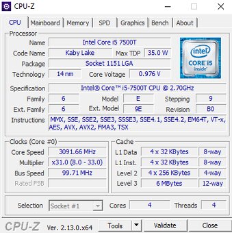 Intel Core i5-7500T (1x) - 3