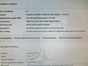 Počítač HP.Intel i5-6500 4x3,20GHz.16gb ram.256g SSD+500HDD - 3
