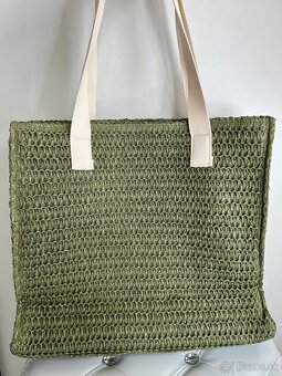 plazova kabelka Tote bag zelena - 3