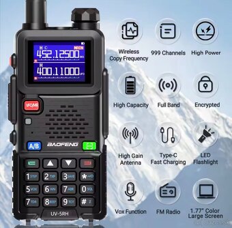 Baofeng UV5-RH 10W farebný displej - 3