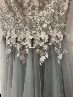 Plesové šaty bledomodré, tylové - 3