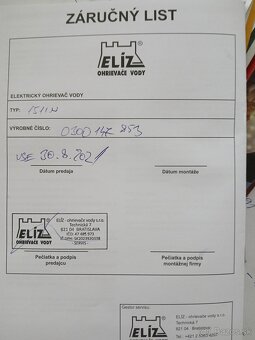 Elektrický ohrievač vody - 3