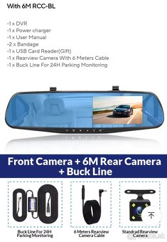 Autokamera ACCEO A08 Full HD / 1920x1080 / predná + zadná - 3