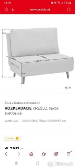 Rozkladacie kreslo max, ako nové, nikdy nebolo rozlozene - 3