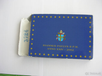 sada VATIKAN 2002 pápež Ján Pavol II.-PROOF s Ag mincou - 3