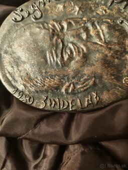 AE bronzová medaila Sigmund Freud by Lumír Šindelář - 3