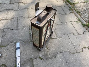Držák olejové plechovky na předválečný motocykl Jawa Čz aj. - 3