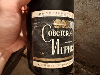 Retro Sowietskoje Igristoje rok 1973CCCP ovocné vino - 3