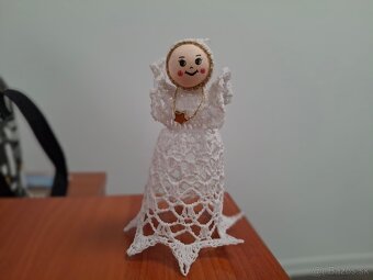 Háčkovaný anjel 12cm - 3