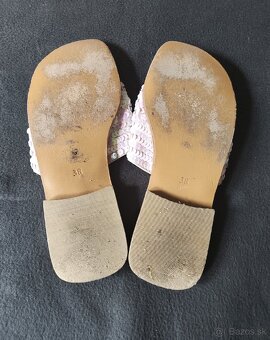 Kožené šľapky s flitrami - 3