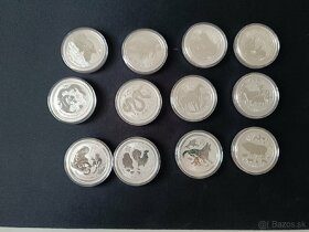 Kompletná sada Lunárna séria II. 2oz. Strieborné mince. - 3