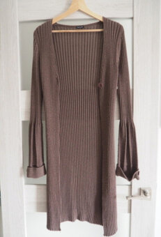 hnede zimne teple saty a kardigan - 3