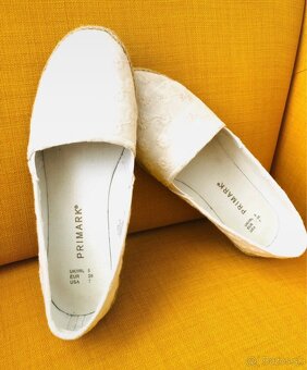 Biele espadrilky, jarné topánky - 3