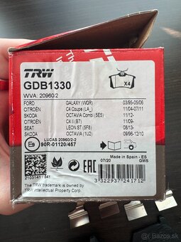 Brzdové platničky 2ks - TRW GDB1330 COTEC - 3