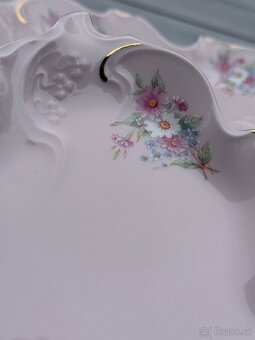 Karlovarský ružový porcelán -Chodov-taniere - 3
