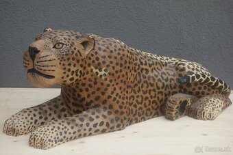 LEOPARD drevo dekorácia. - 3