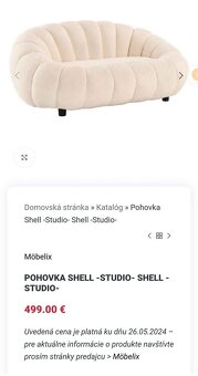 Pohovka Shell Studio - buklé - 3