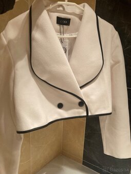 Bunda blejzer elegantne sako bielo čierna nenosene ASOS - 3