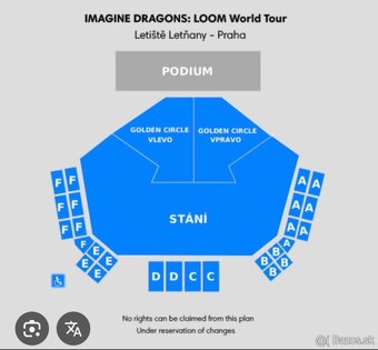 Imagine dragons: Praha Loom world tour 11.6.2025 sedenie - 3