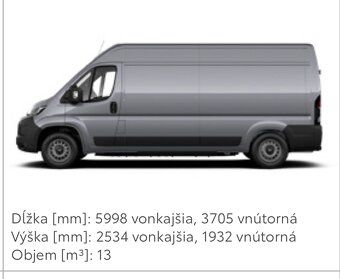 Ponúkam prepravu a sťahovanie dodávkou L3H2 1300kg - 3