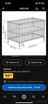 Postielka IKEA Sniglar + matrac Skonast - 3