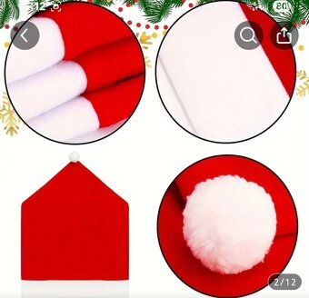 Vianočné poťahy na stoličky 4kusy v balení - 3