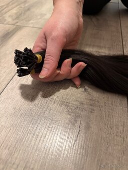 Hnedé panenské ruské vlasy - 55cm - 3