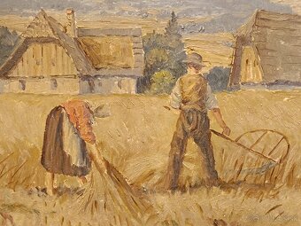 Obraz František Zavřel Žně, olej na plátně 61x81 - 3