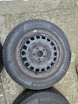 4x Plechové disky Opel 6Jx15, ET37 + letné pneu - 3