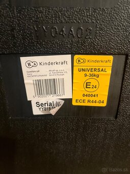 Predám autosedacku Kinderkraft 9-36kg - 3