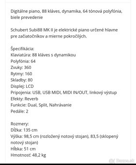 Schubert Subi88 MK-II/WH - 3