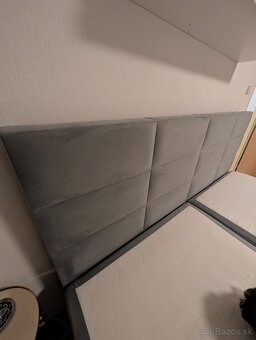 Šedá posteľ 200x200 - 3