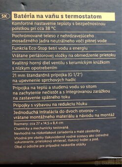 Batéria na vaňu s termostatom - 3