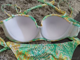 Dvojdielne plavky XS,S,M. Mätovo žlté - 3