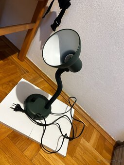 Stolná lampa s flexibilným ohybným krkom, tmavozelená - 3
