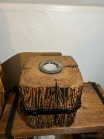 Rucne vyrobena drevenna lampa - 3